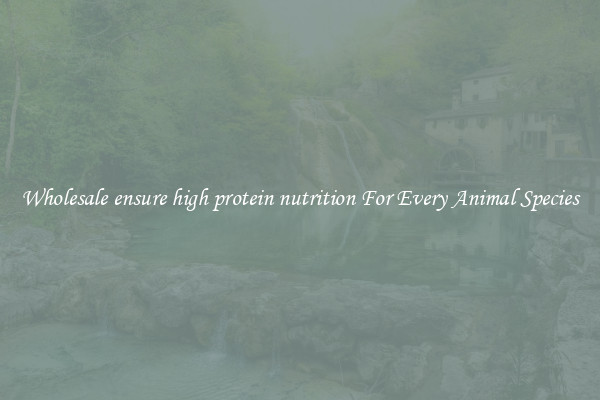 Wholesale ensure high protein nutrition For Every Animal Species
