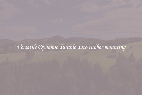 Versatile Dynamic durable auto rubber mounting
