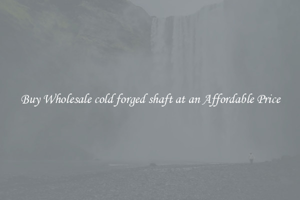 Buy Wholesale cold forged shaft at an Affordable Price