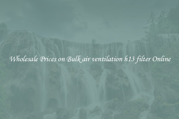 Wholesale Prices on Bulk air ventilation h13 filter Online