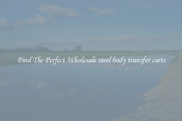 Find The Perfect Wholesale steel body transfer carts