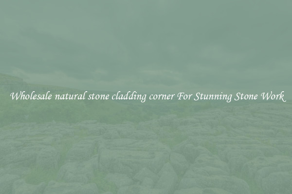Wholesale natural stone cladding corner For Stunning Stone Work