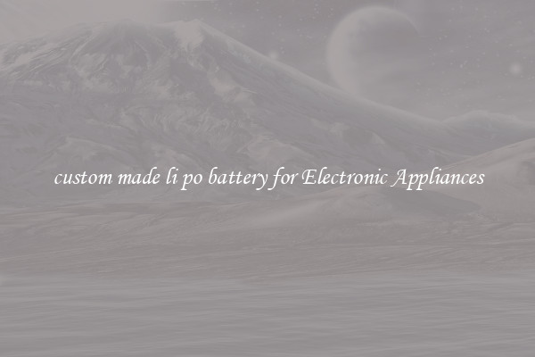 custom made li po battery for Electronic Appliances