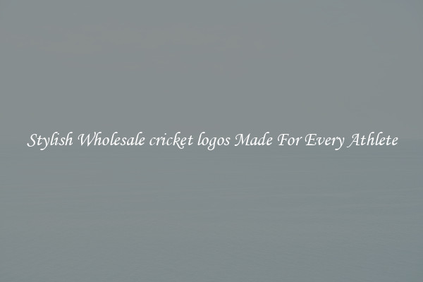 Stylish Wholesale cricket logos Made For Every Athlete