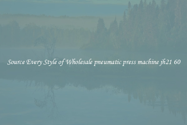 Source Every Style of Wholesale pneumatic press machine jh21 60