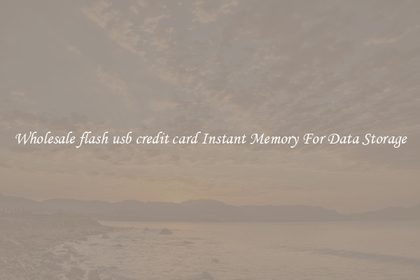 Wholesale flash usb credit card Instant Memory For Data Storage