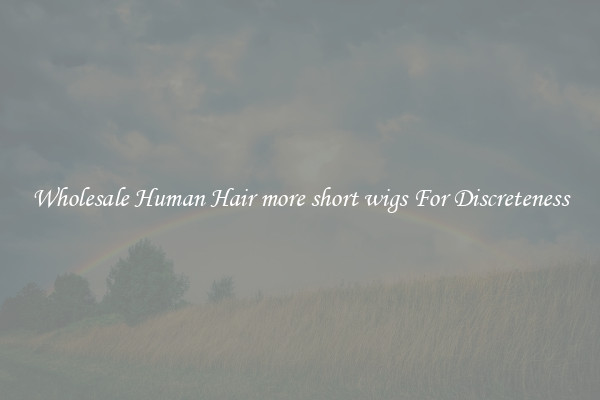 Wholesale Human Hair more short wigs For Discreteness