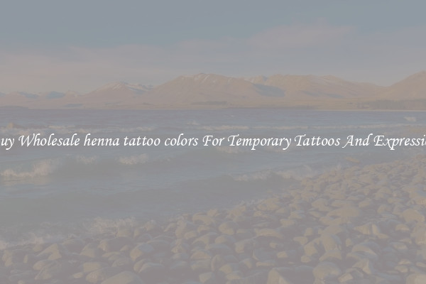 Buy Wholesale henna tattoo colors For Temporary Tattoos And Expression