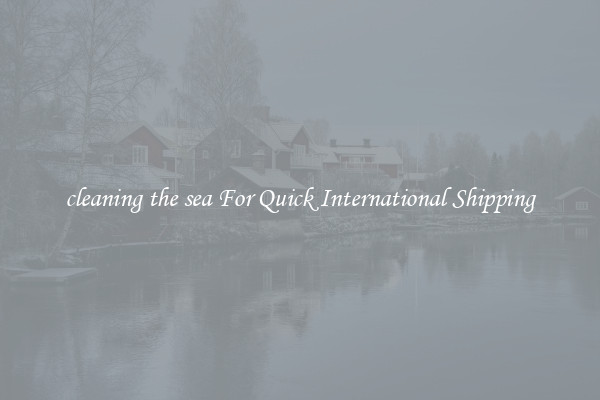 cleaning the sea For Quick International Shipping