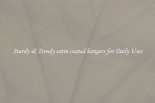 Sturdy & Trendy satin coated hangers for Daily Uses