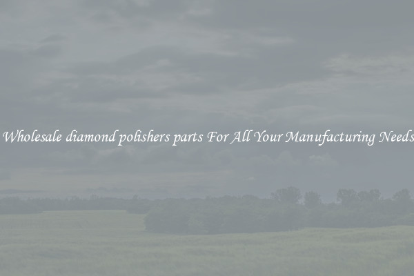 Wholesale diamond polishers parts For All Your Manufacturing Needs