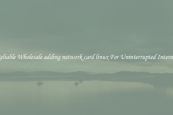 Reliable Wholesale adding network card linux For Uninterrupted Internet