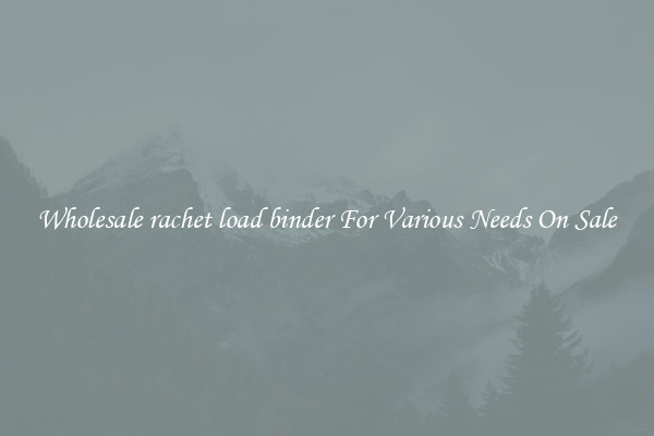 Wholesale rachet load binder For Various Needs On Sale