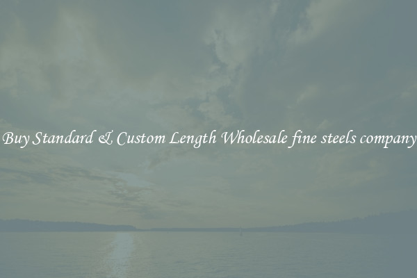 Buy Standard & Custom Length Wholesale fine steels company