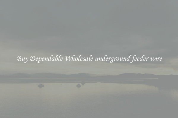 Buy Dependable Wholesale underground feeder wire