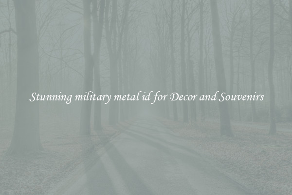 Stunning military metal id for Decor and Souvenirs