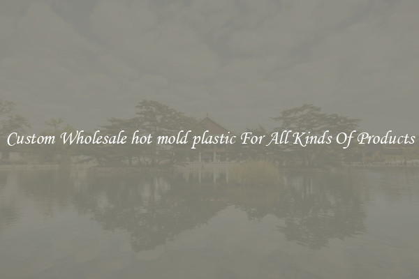 Custom Wholesale hot mold plastic For All Kinds Of Products